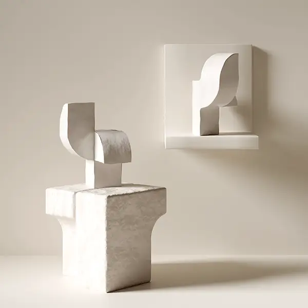 Direction sculpture on This Way That Way sidetable from the collection by Rachael Heritage