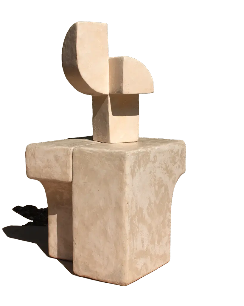 Signal sculpture on This Way That Way side table