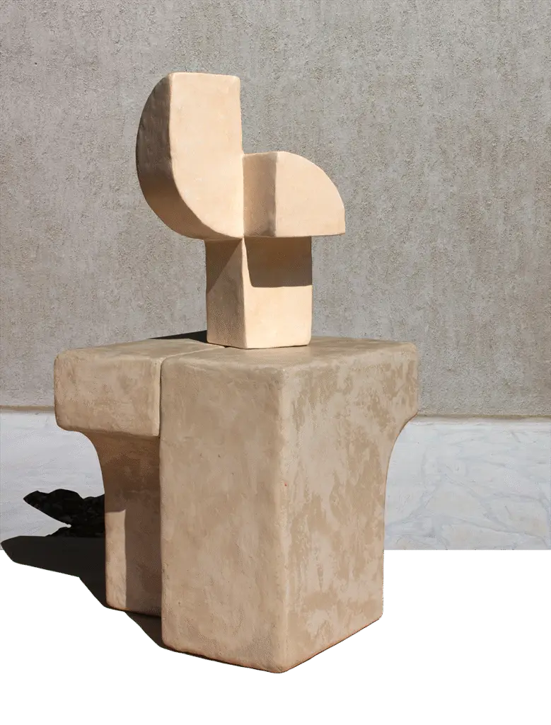 Signal sculpture on This Way That Way side table
