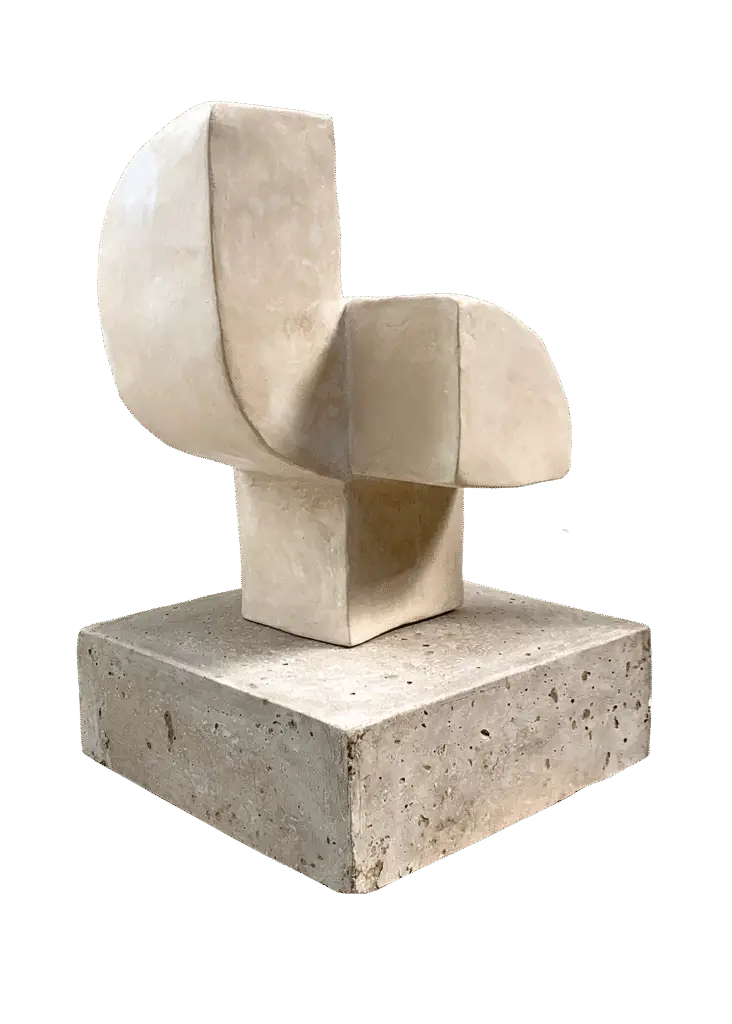 Small Signal sculpture on cement base